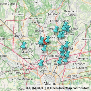 Mappa Zona Produttiva Nord Est, 20037 Paderno Dugnano MI, Italia (6.57833)