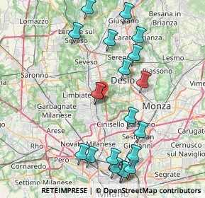 Mappa Zona Produttiva Nord Est, 20037 Paderno Dugnano MI, Italia (8.8895)