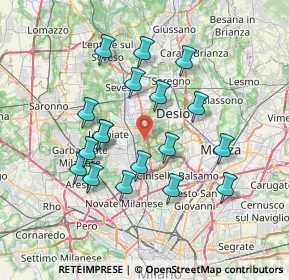 Mappa Zona Produttiva Nord Est, 20037 Paderno Dugnano MI, Italia (6.71556)