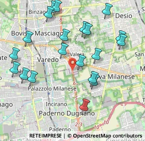 Mappa Via Varese, 20814 Varedo MB, Italia (2.2405)