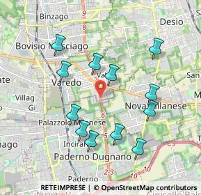 Mappa Via Varese, 20814 Varedo MB, Italia (1.8475)