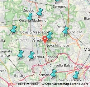 Mappa Via Varese, 20814 Varedo MB, Italia (5.36)