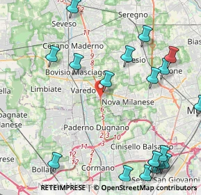 Mappa Via Varese, 20814 Varedo MB, Italia (5.825)