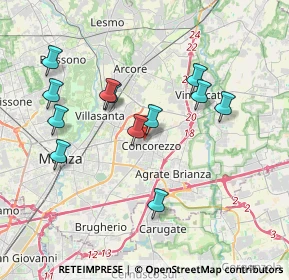 Mappa Via Monte Grappa, 20863 Concorezzo MB, Italia (3.56417)