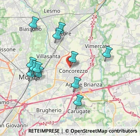 Mappa Via Monte Grappa, 20863 Concorezzo MB, Italia (3.80667)