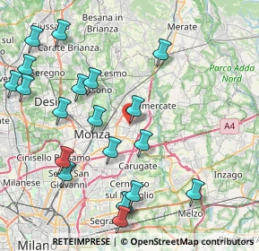 Mappa Via Monte Grappa, 20863 Concorezzo MB, Italia (9.6225)