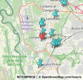 Mappa Via Brescia, 21015 Lonate Pozzolo VA, Italia (3.36833)