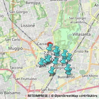 Mappa Viale Cesare Battisti, 20900 Monza MB, Italia (1.64733)