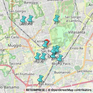 Mappa Viale Cesare Battisti, 20900 Monza MB, Italia (1.85545)