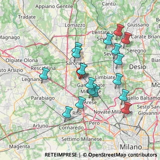 Mappa Vicolo Mantova, 21042 Caronno Pertusella VA, Italia (6.97889)