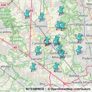 Mappa Vicolo Mantova, 21042 Caronno Pertusella VA, Italia (3.95333)
