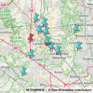 Mappa Vicolo Mantova, 21042 Caronno Pertusella VA, Italia (3.52583)