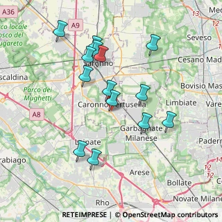 Mappa Vicolo Mantova, 21042 Caronno Pertusella VA, Italia (3.62357)