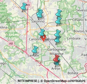 Mappa Vicolo Mantova, 21042 Caronno Pertusella VA, Italia (3.78083)