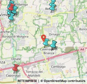 Mappa Strada Vicinale dei Ronchi, 20873 Cavenago di Brianza MB, Italia (3.264)