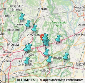 Mappa Strada Vicinale dei Ronchi, 20873 Cavenago di Brianza MB, Italia (6.44846)