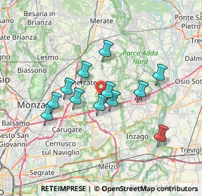 Mappa Strada Vicinale dei Ronchi, 20876 Burago di Molgora MB, Italia (5.79417)