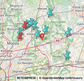 Mappa Strada Vicinale dei Ronchi, 20876 Burago di Molgora MB, Italia (7.07364)