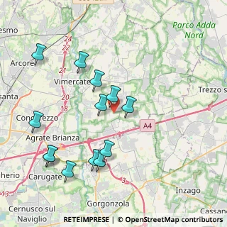 Mappa Strada Vicinale dei Ronchi, 20876 Burago di Molgora MB, Italia (4.19462)