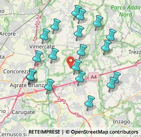 Mappa Strada Vicinale dei Ronchi, 20876 Burago di Molgora MB, Italia (3.91421)