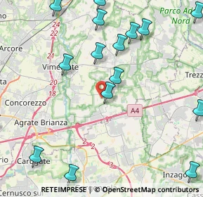 Mappa Strada Vicinale dei Ronchi, 20873 Cavenago di Brianza MB, Italia (6.2905)