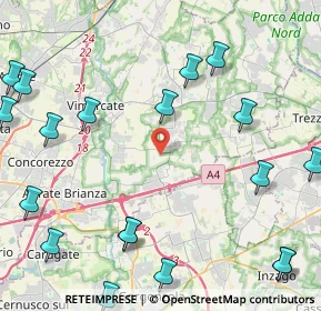 Mappa Strada Vicinale dei Ronchi, 20876 Burago di Molgora MB, Italia (6.1485)