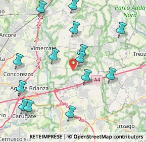 Mappa Strada Vicinale dei Ronchi, 20876 Burago di Molgora MB, Italia (4.59429)