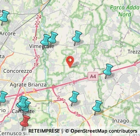 Mappa Strada Vicinale dei Ronchi, 20876 Burago di Molgora MB, Italia (6.005)