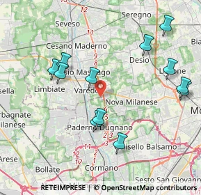 Mappa Via Tirano, 20037 Paderno Dugnano MI, Italia (4.22667)