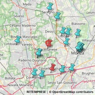 Mappa Via Fiume, 20054 Nova Milanese MB, Italia (4.7135)