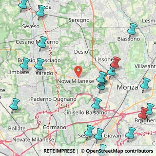 Mappa Via Fiume, 20054 Nova Milanese MB, Italia (6.251)
