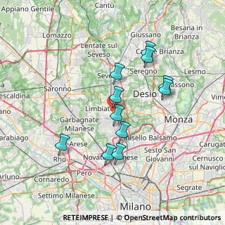 Mappa Via Niccolò Machiavelli, 20814 Limbiate MB, Italia (6.49545)