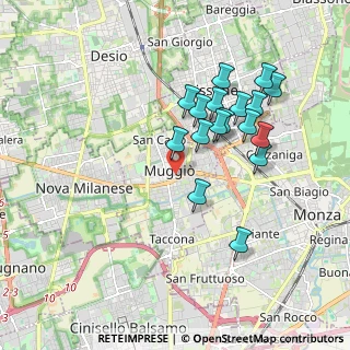 Mappa Via E. Villoresi, 20835 Muggiò MB, Italia (1.70706)