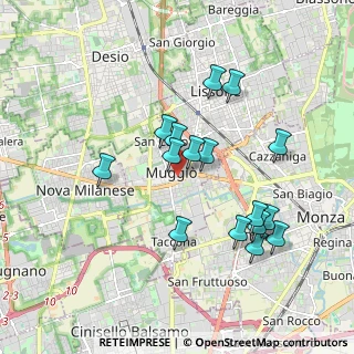 Mappa Via E. Villoresi, 20835 Muggiò MB, Italia (1.74438)