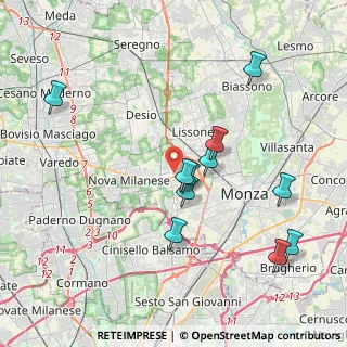 Mappa Via E. Villoresi, 20835 Muggiò MB, Italia (3.93636)
