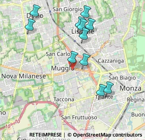 Mappa Via Beato Angelico, 20835 Muggiò MB, Italia (1.97727)