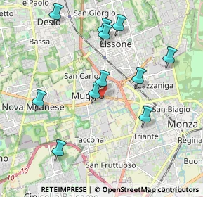 Mappa Via Beato Angelico, 20835 Muggiò MB, Italia (2.01545)