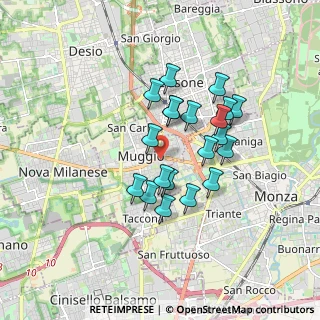 Mappa Via Beato Angelico, 20835 Muggiò MB, Italia (1.4025)