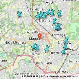 Mappa Via Beato Angelico, 20835 Muggiò MB, Italia (2.30556)