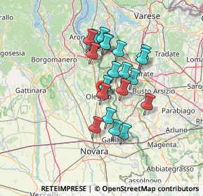 Mappa Via Ottavio Minoli, 28047 Oleggio NO, Italia (10.9)