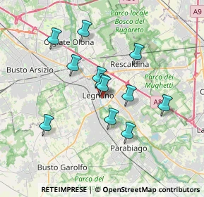 Mappa Via Giovanni Berchet, 20025 Legnano MI, Italia (2.99167)