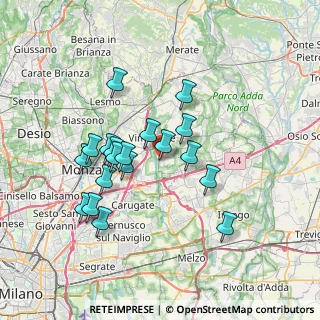 Mappa Via XXV Aprile, 20875 Burago di Molgora MB, Italia (6.40316)