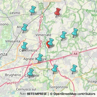 Mappa Via XXV Aprile, 20875 Burago di Molgora MB, Italia (4.52273)