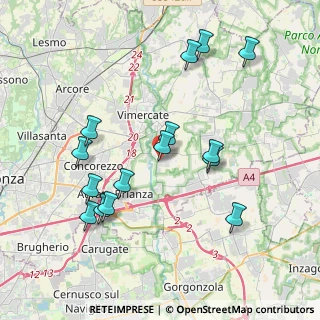 Mappa Via XXV Aprile, 20875 Burago di Molgora MB, Italia (3.97867)