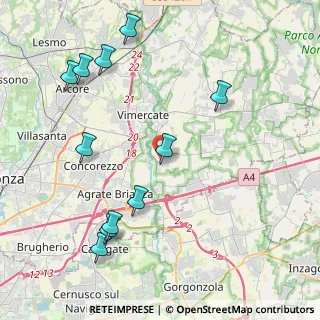Mappa Via XXV Aprile, 20875 Burago di Molgora MB, Italia (4.83909)