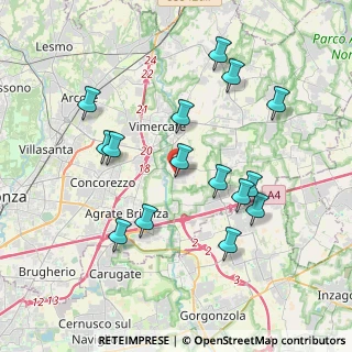 Mappa Via XXV Aprile, 20875 Burago di Molgora MB, Italia (3.77867)
