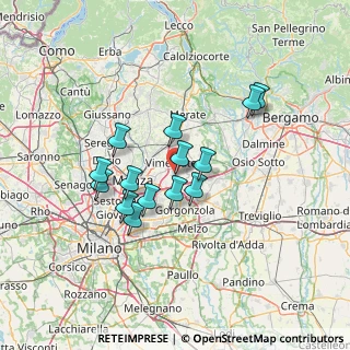 Mappa Via XXV Aprile, 20875 Burago di Molgora MB, Italia (11.22571)