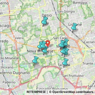 Mappa Via Don Carlo Mezzera, 20054 Nova Milanese MB, Italia (1.55769)
