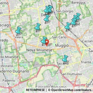 Mappa Via Don Carlo Mezzera, 20054 Nova Milanese MB, Italia (2.48833)