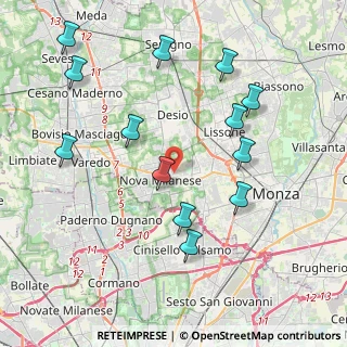 Mappa Via Don Carlo Mezzera, 20054 Nova Milanese MB, Italia (4.33462)